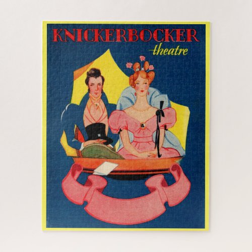 1920s Knickerbocker Theatre playbill cover Jigsaw Puzzle