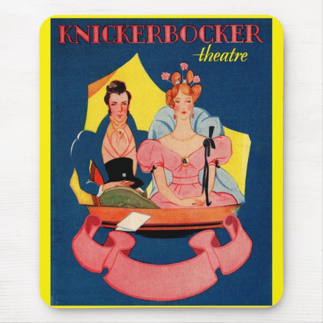 1920s Knickerbocker Theatre playbill cover Mouse Pad (Front)