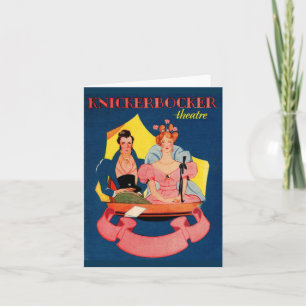 1920s Knickerbocker Theatre playbill cover Note Card