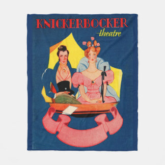 1920s Knickerbocker Theatre playbill cover print Fleece Blanket