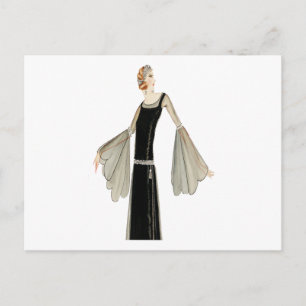 1920's Ladies Fashion Illustration Postcard