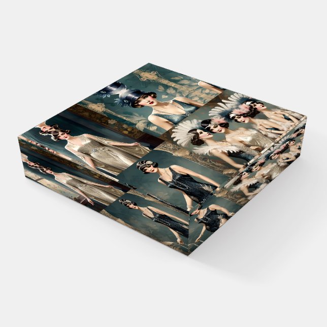 1920s Ladies Fashion Photo Collage, Paperweight (Angled)