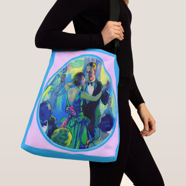 1920s lady and gentleman on the dance floor crossbody bag (Close Up)