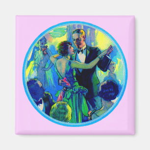 1920s lady and gentleman on the dance floor magnet