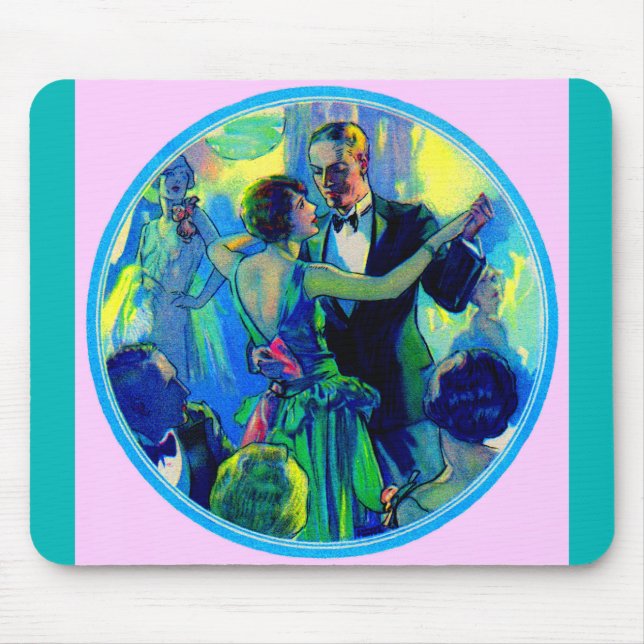 1920s lady and gentleman on the dance floor mouse pad (Front)