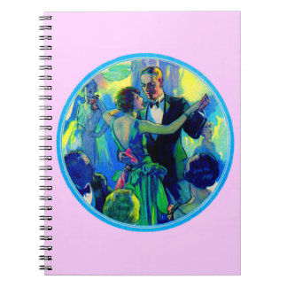 1920s lady and gentleman on the dance floor notebook