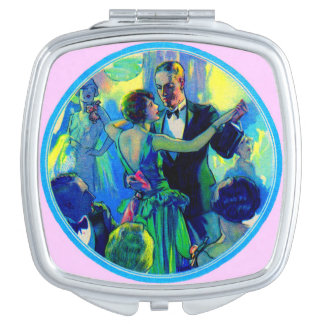 1920s lady and gentleman on the dance floor vanity mirror