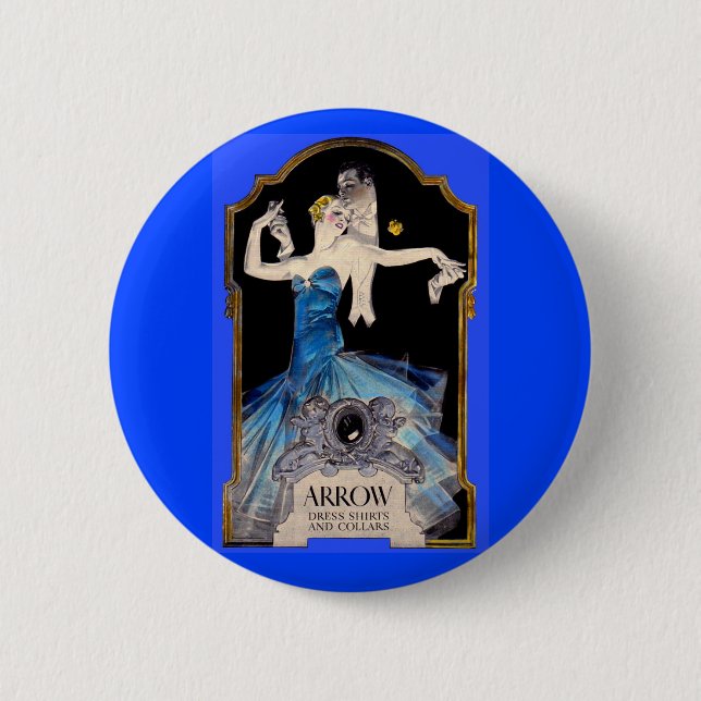 1920s Leyendecker Arrow shirt ad no. 1 Button (Front)