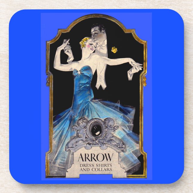 1920s Leyendecker Arrow shirt ad no. 1 Drink Coaster (Front)