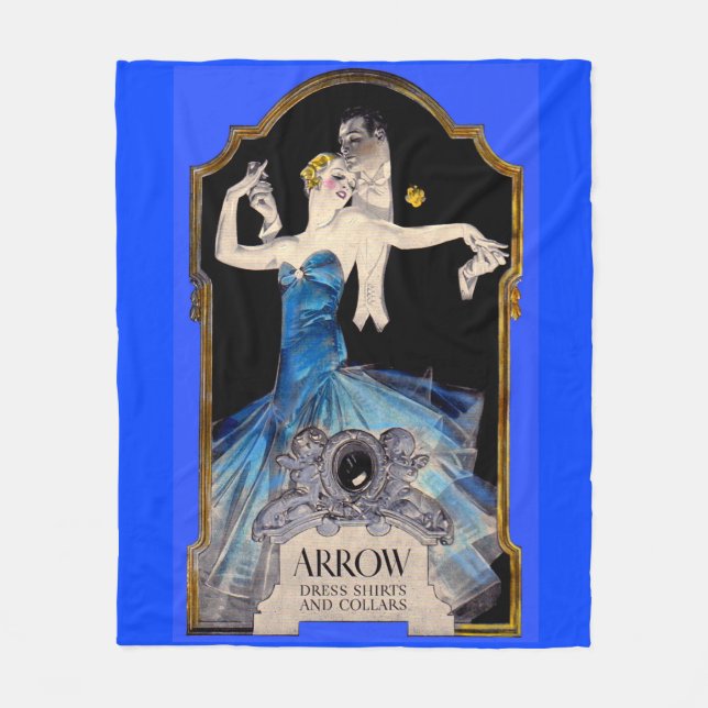 1920s Leyendecker Arrow shirt ad no. 1 Fleece Blanket (Front)