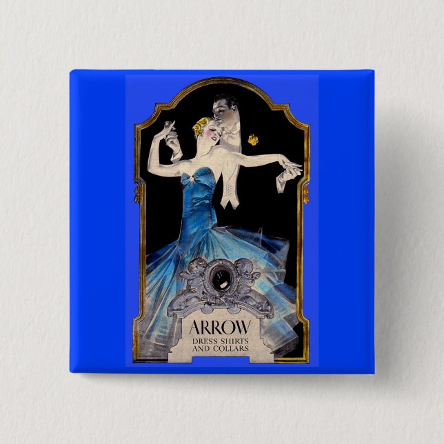 1920s Leyendecker Arrow shirt ad no. 1 Pinback Button (Front)