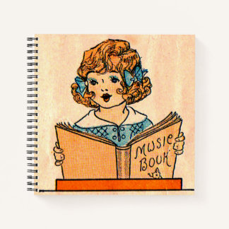 1920s little girl with music book