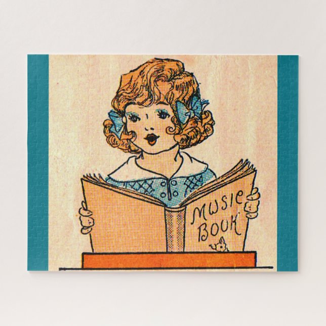1920s little girl with music book jigsaw puzzle (Horizontal)