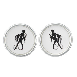 1920s magician silhouette cufflinks