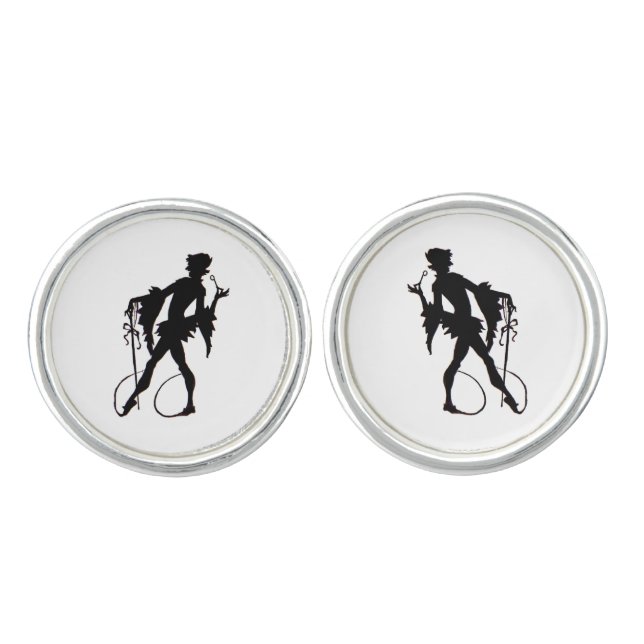 1920s magician silhouette cufflinks (Front)