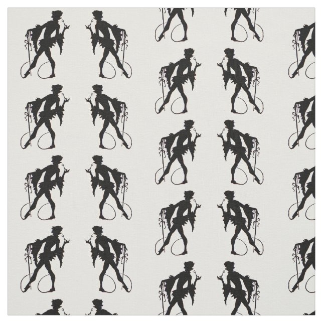 1920s magician silhouette fabric (Swatch)