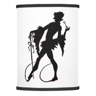 1920s magician silhouette lamp shade