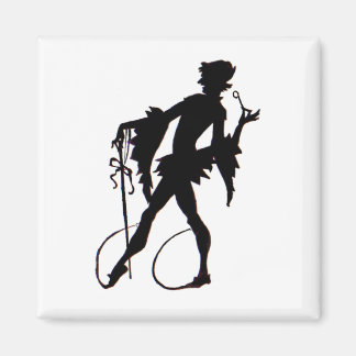 1920s magician silhouette magnet