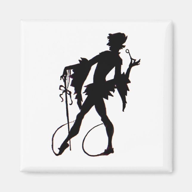 1920s magician silhouette magnet (Front)