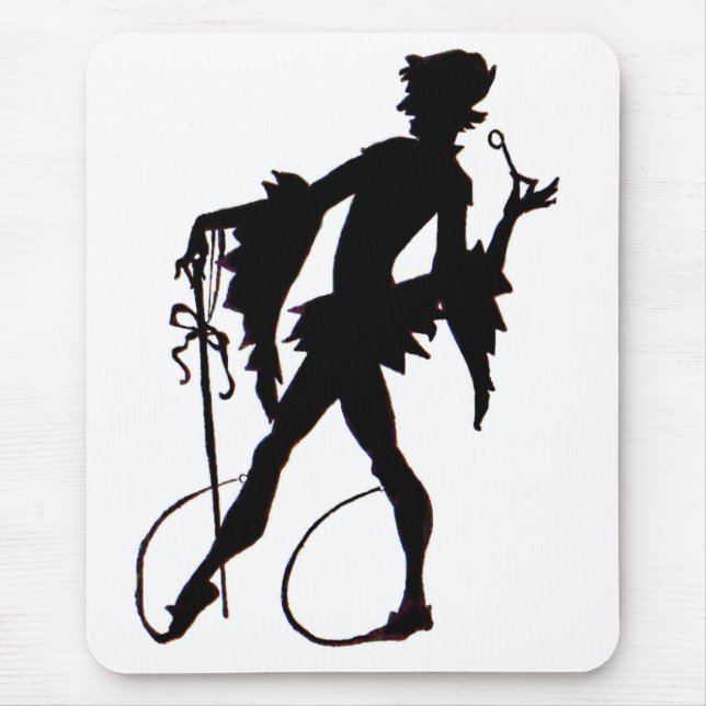 1920s magician silhouette mouse pad (Front)