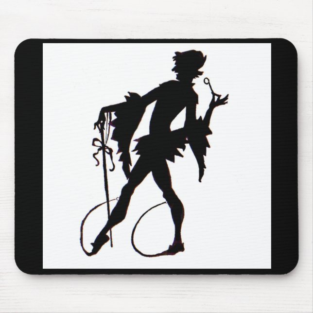 1920s magician silhouette mouse pad (Front)