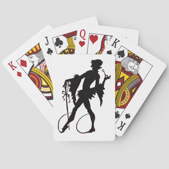 1920s magician silhouette poker cards (Back)