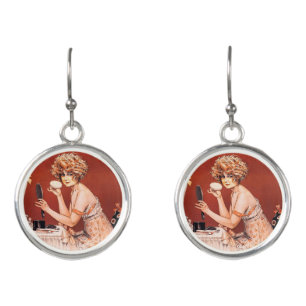 1920's Make Up Design Earrings