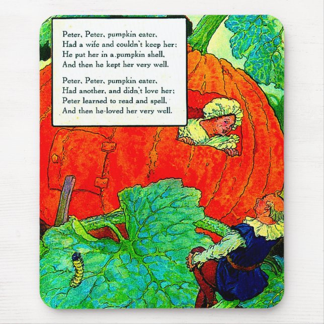 1920s Mother Goose - Peter Pumpkin Eater Mouse Pad (Front)
