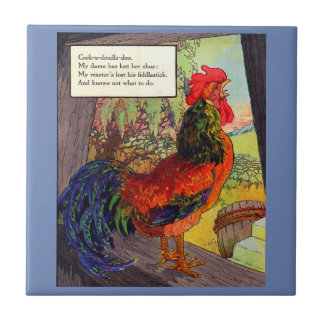 1920s Mother Goose - rooster Tile