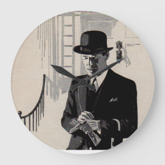 1920s Mr. Natty the sharp dressed man Large Clock