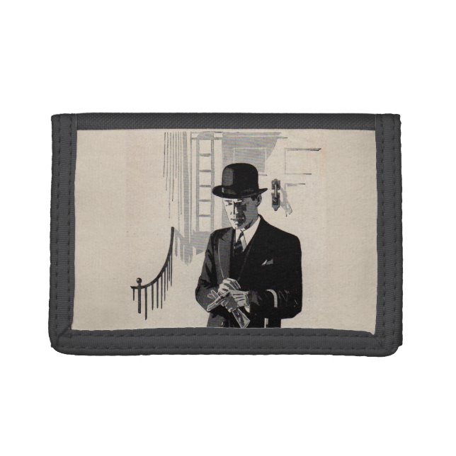 1920s Mr. Natty the sharp dressed man Tri-fold Wallet (Front)