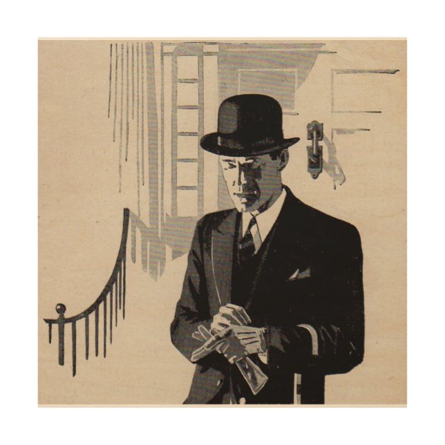 1920s Mr. Natty the sharp dressed man Wood Wall Art (Front)