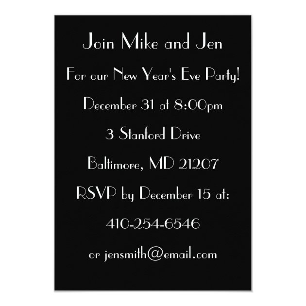 1920's New Year's Eve Party Invitation