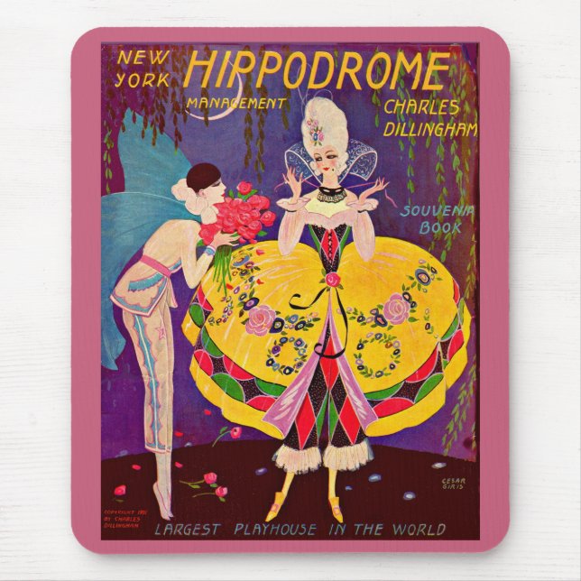 1920s New York Hippodrome program cover Mouse Pad (Front)