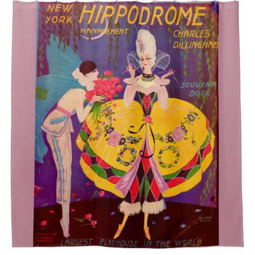 1920s New York Hippodrome program cover Shower Curtain