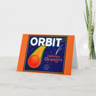 1920s Orbit Oranges fruit crate label Card