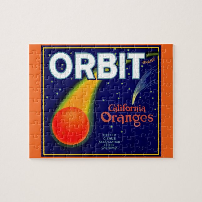 1920s Orbit Oranges fruit crate label Jigsaw Puzzle (Horizontal)