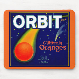 1920s Orbit Oranges fruit crate label Mouse Pad