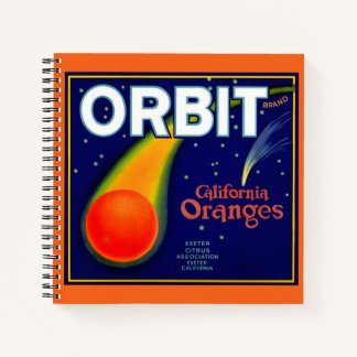 1920s Orbit Oranges fruit crate label Notebook