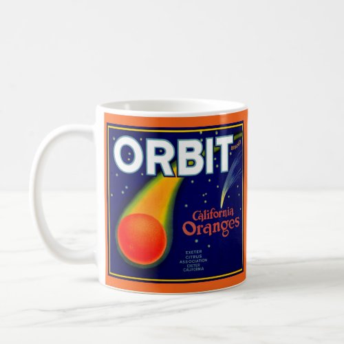 1920s Orbit Oranges fruit crate label print