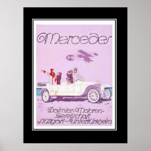 1920's Passanger Car Vintage Poster
