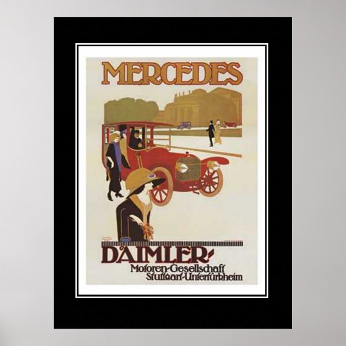 1920's Passanger Car Vintage Poster