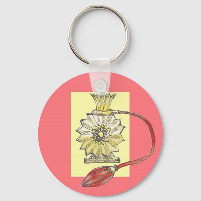 1920s Perfume Bottle Keychain (Front)