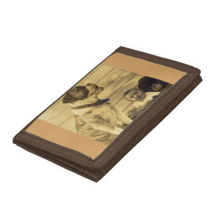 1920s pitbull guards baby trifold wallet