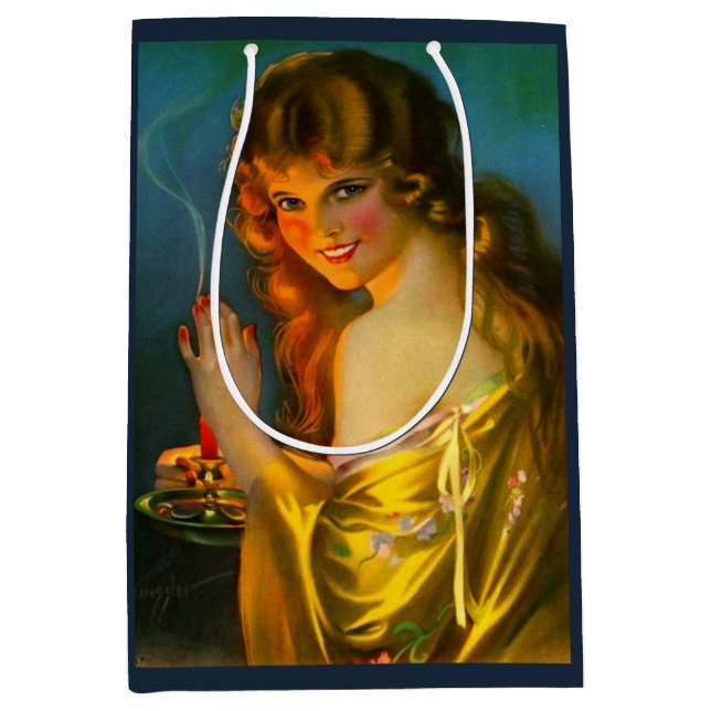 1920s pretty lady medium gift bag (Front)