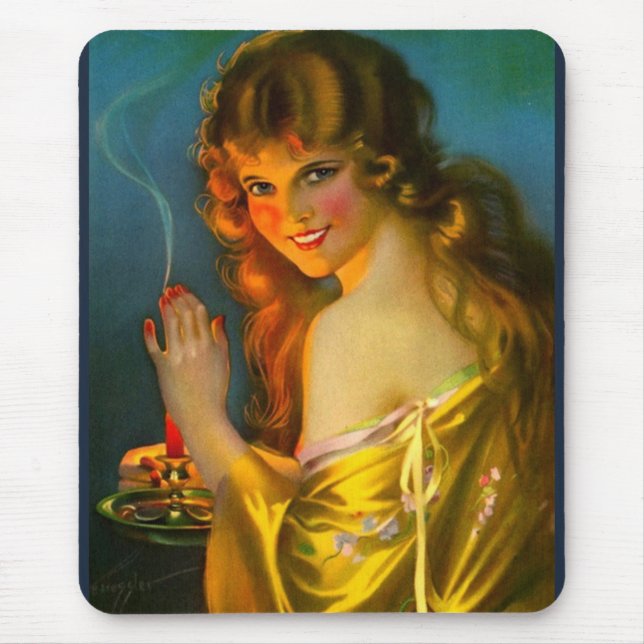 1920s pretty lady mouse pad (Front)