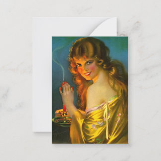 1920s pretty lady note card