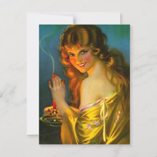 1920s pretty lady postcard