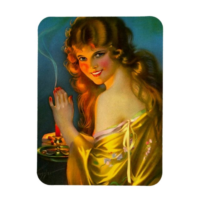 1920s pretty lady print magnet (Vertical)