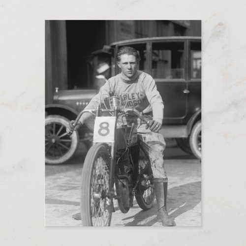 1920s Racing Motorcycle Postcard